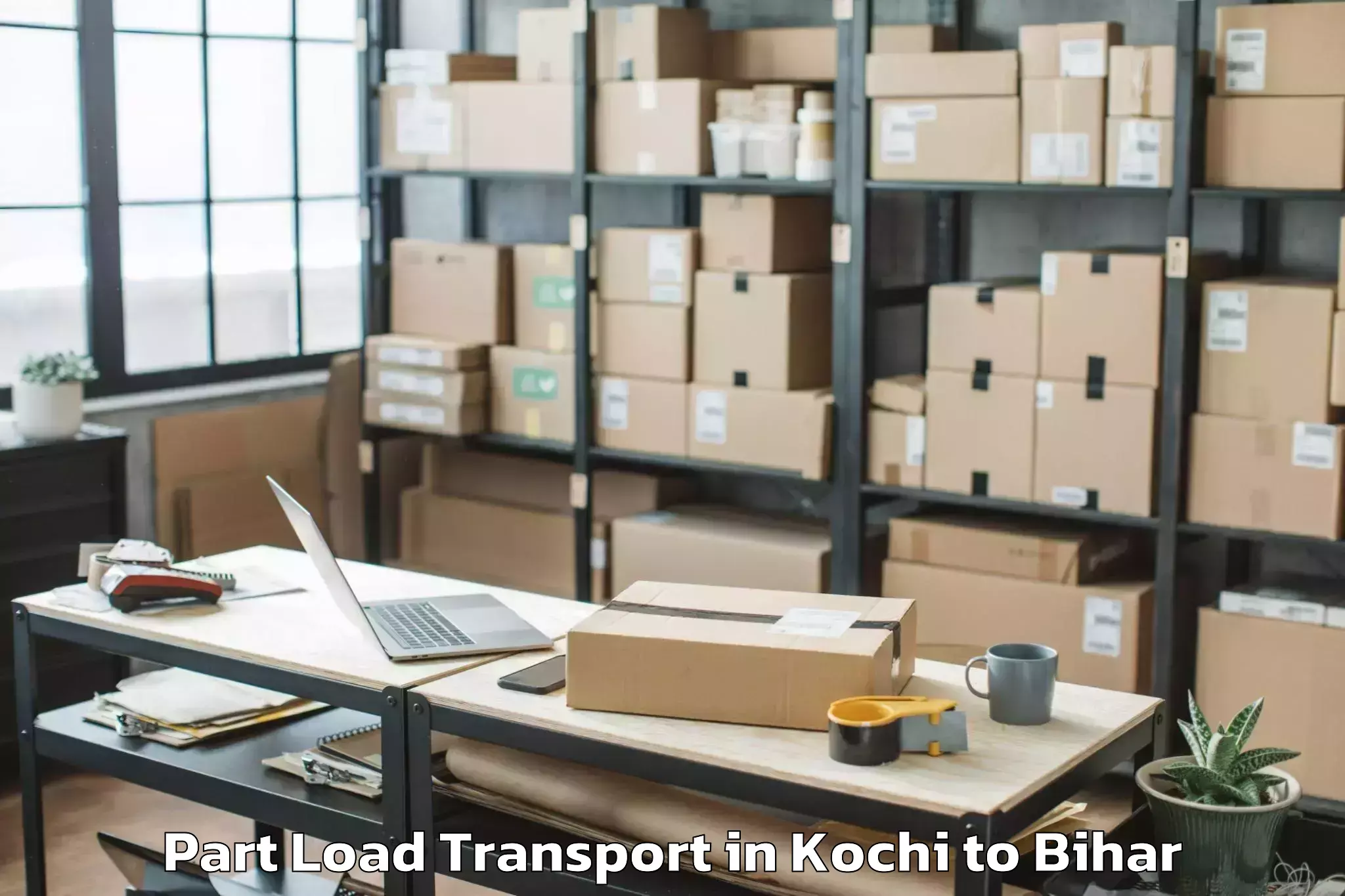 Book Kochi to Warisaliganj Part Load Transport Online